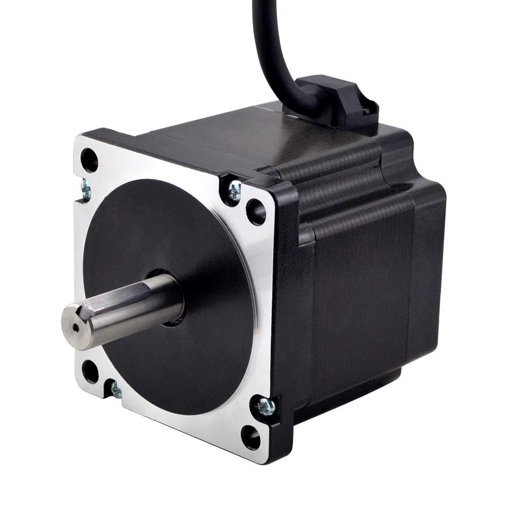 Stepperonline - Motor paso a paso Nema 34 de 4,8 Nm (679,87 oz.in), 6,0 A, eje con ranura de llave de 14 mm con cable de 1 m