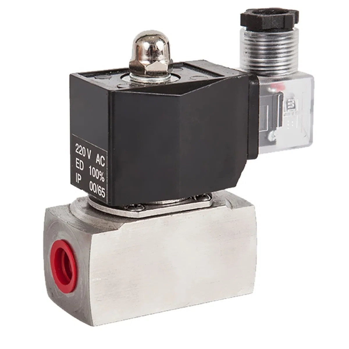 Válvula solenoide de pistón antiséptico de Acero Inoxidable, Normalmente Cerrada, for Agua, líquido, Aceite, Gas, Vapor, válvulas de 2 vías, 150 °C, 1 Unidad(AC 24V,0.5 Inch)