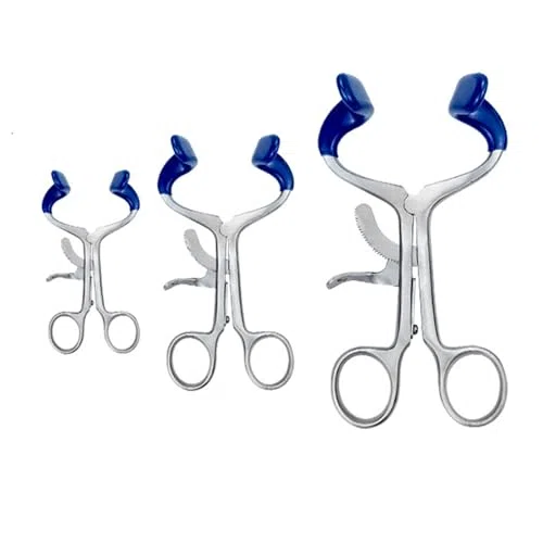 Abridor de boca reutilizable de acero inoxidable – Juego de 3 retractores dentales para mejillas y labios para cuidado bucal y procedimientos dentales