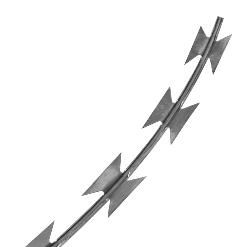 vidaXL Alambre de Espino Acero Galvanizado 60 m Rollo Pinchos para Alambrada
