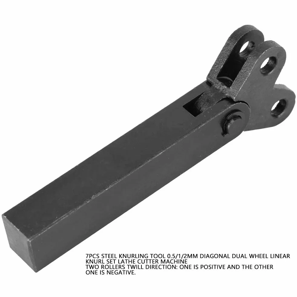 Juego de Moleteado de Acero 0,5/1/2mm, Herramienta de Torno, Doble Rueda Diagonal
