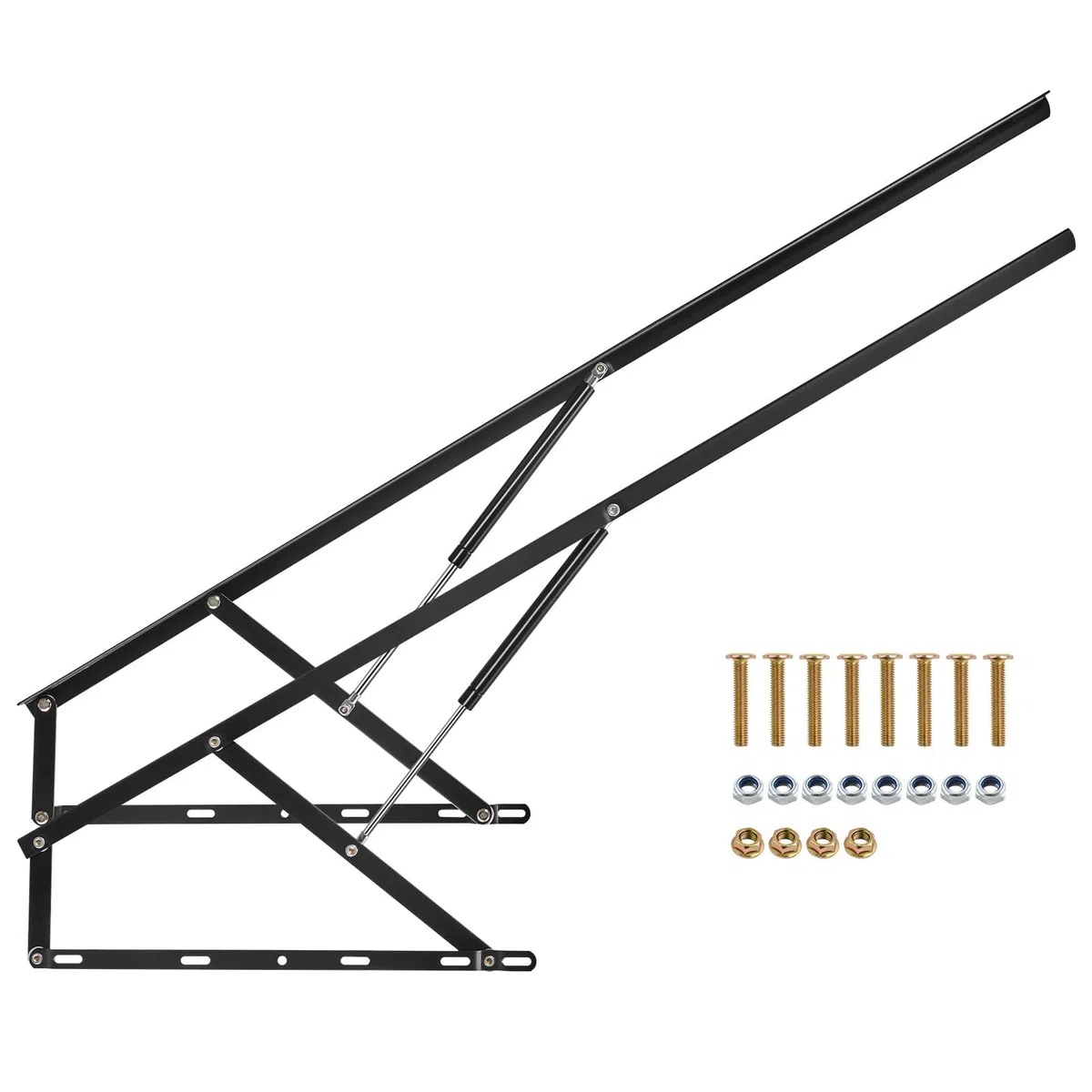 VEVOR Elevador de Cama Compatible de 150 x 200 cm Capacidad de 140 kg Kit de Hardware Mecánico de Cama Palanca Neumática Vertical de Lujo Soporte de Cama Resistente para Habitación de Invitados