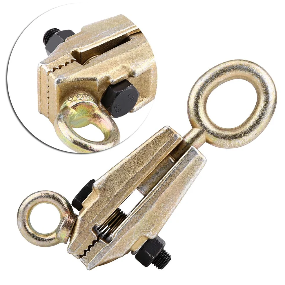 5 Tonos Top Straight Autotensante Tracción Marco Soporte de reparación de carrocería, abrazadera de tracción de acero cromado de 2 vías auto-tensor, -, Compacto