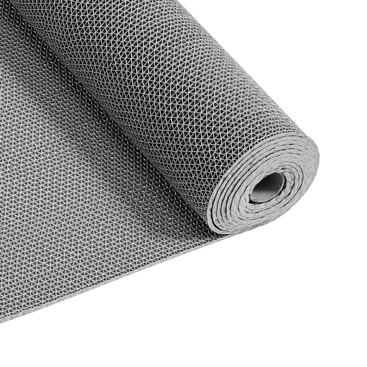 VEVOR Alfombra de Drenaje Antideslizante 90 x 500 cm, Alfombrilla Comercial de PVC Perforada, Felpudo Impermeable, Suelo Antideslizante para Cocina Piscina Terraza Baño Ducha Restaurante, Color Gris