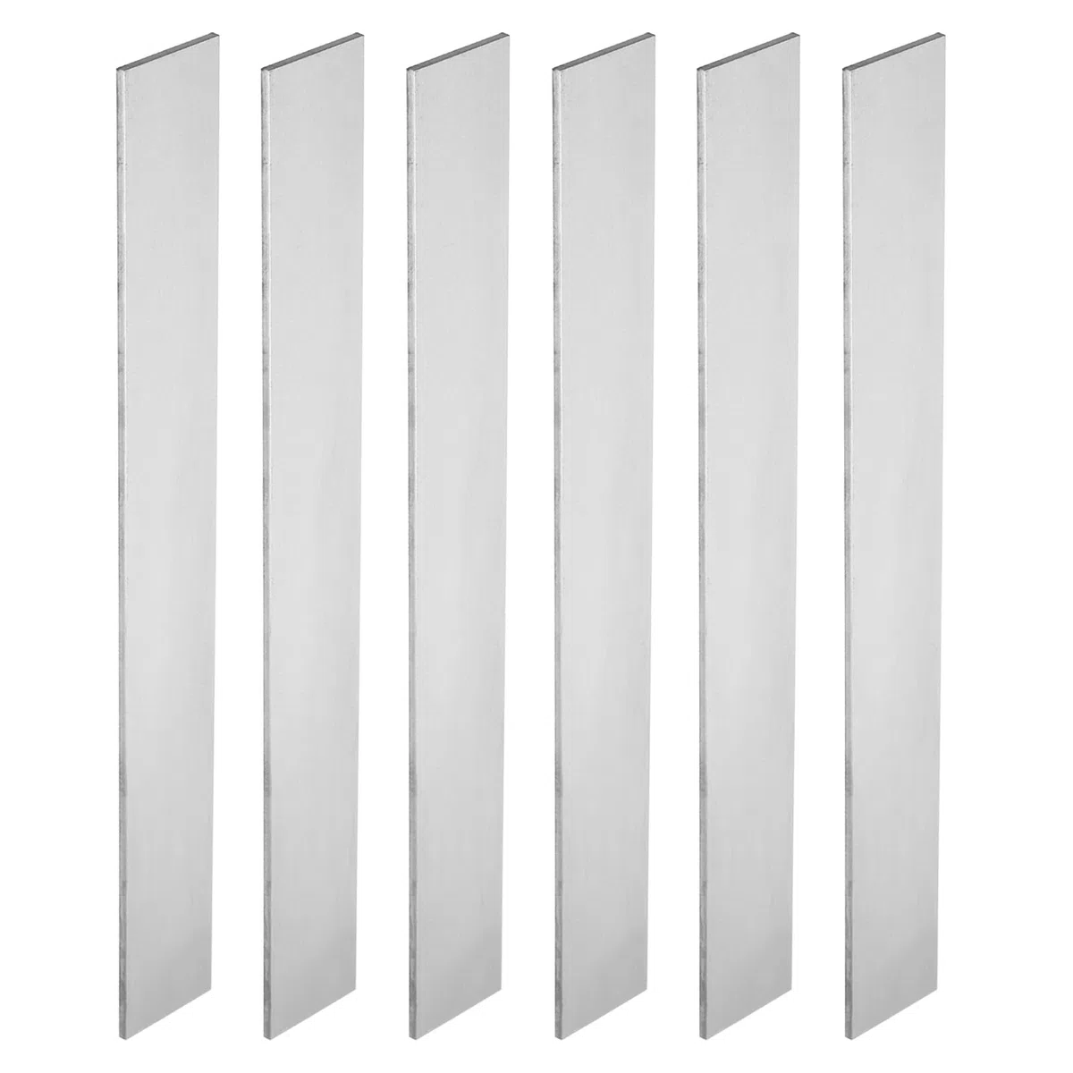 PATIKIL Barra Plana de Acero 1095, 6pcs, 305x38x4mm(L*An*G) Material para Fabricación de Cuchillos para Bricolaje en Blanco Hoja Metal, Profesional y Aficionado Uso, Plateado