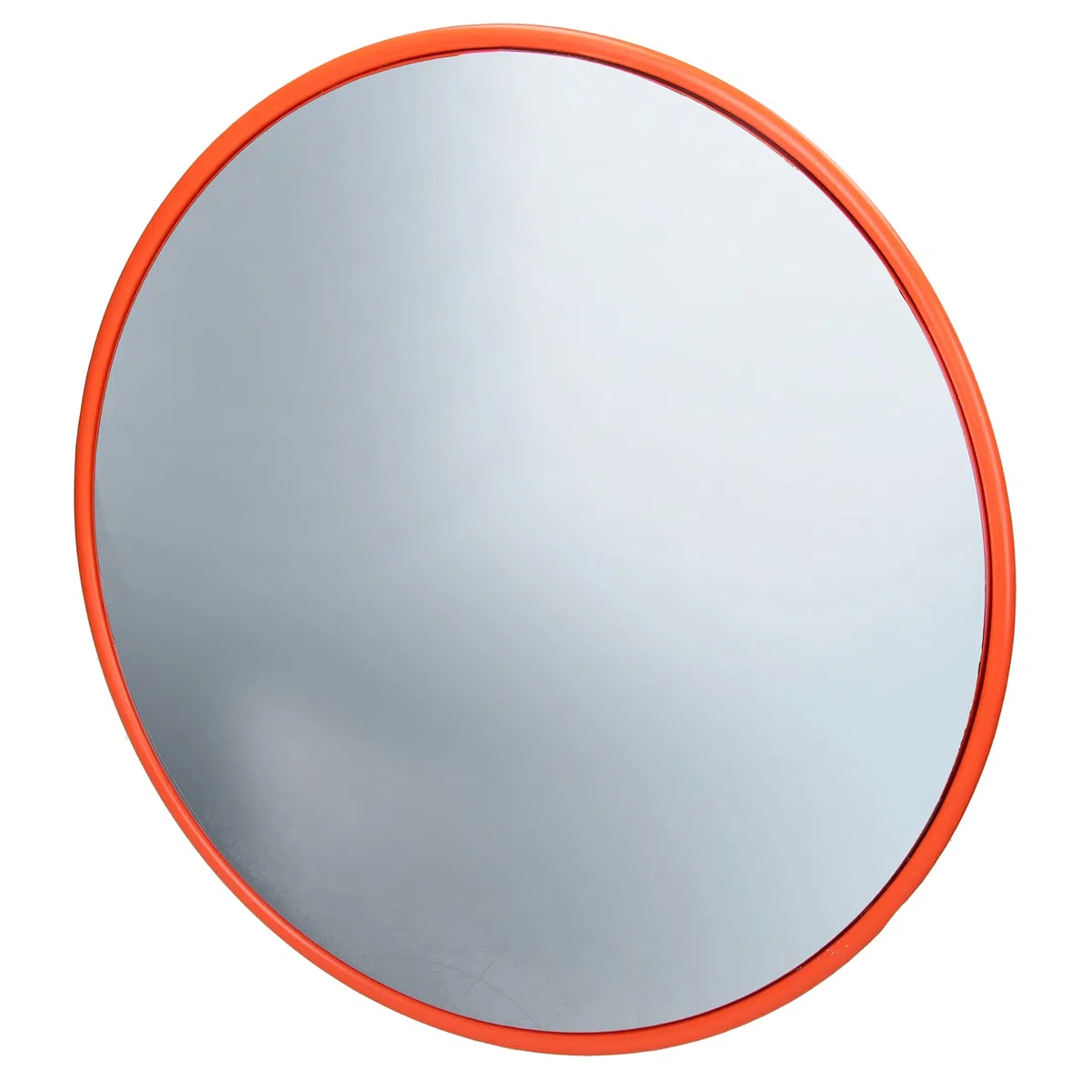 ECD Germany Espejo de Tráfico Ø 60 cm con Soporte Giratorio Rojo Irrompible Retrovisor de Seguridad para Interior Garaje Reflejo de Vigilancia Panorámico Espejo Convexo Facilita Entrada y Salida