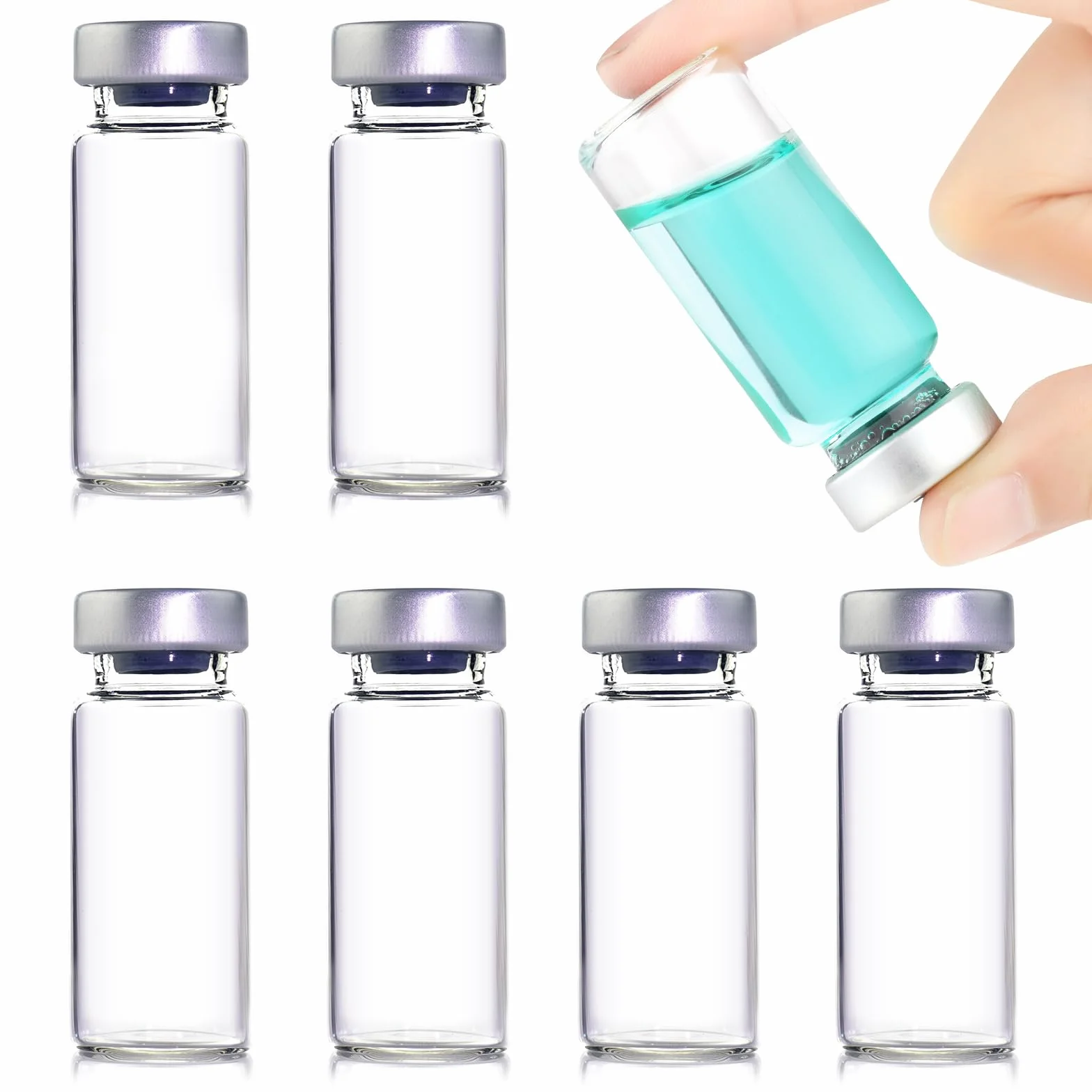 Viales de muestra sellados de vidrio transparente 10 ml 50 unidades
