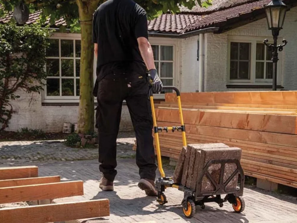Stanley 2 en 1 SXWTD-FT585 Carretilla de Carga de Transporte - Carretilla de Mano - Capacidad de Carga hasta 137 KG - Carro de Plataforma Plegable - Multifuncional