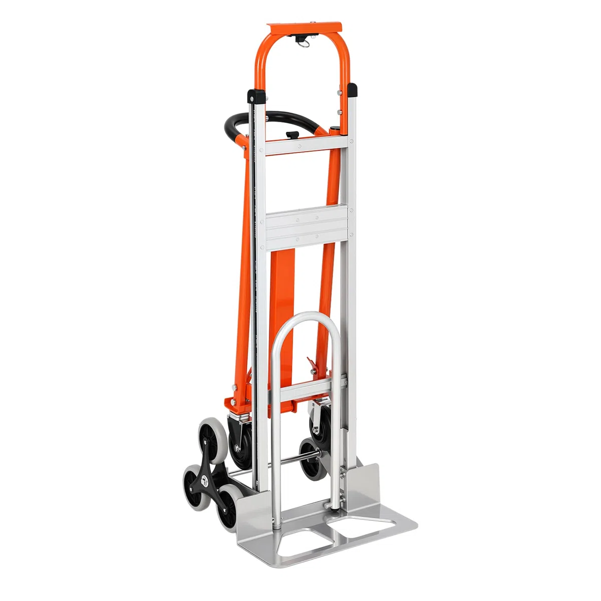 Carretilla Plegable 3 en 1, Carretilla con Ruedas para Subir Escaleras Resistentes a Pinchazos, Capacidad de Carga de 340 Kg, Material de Aleación de Aluminio, Correas Elásticas