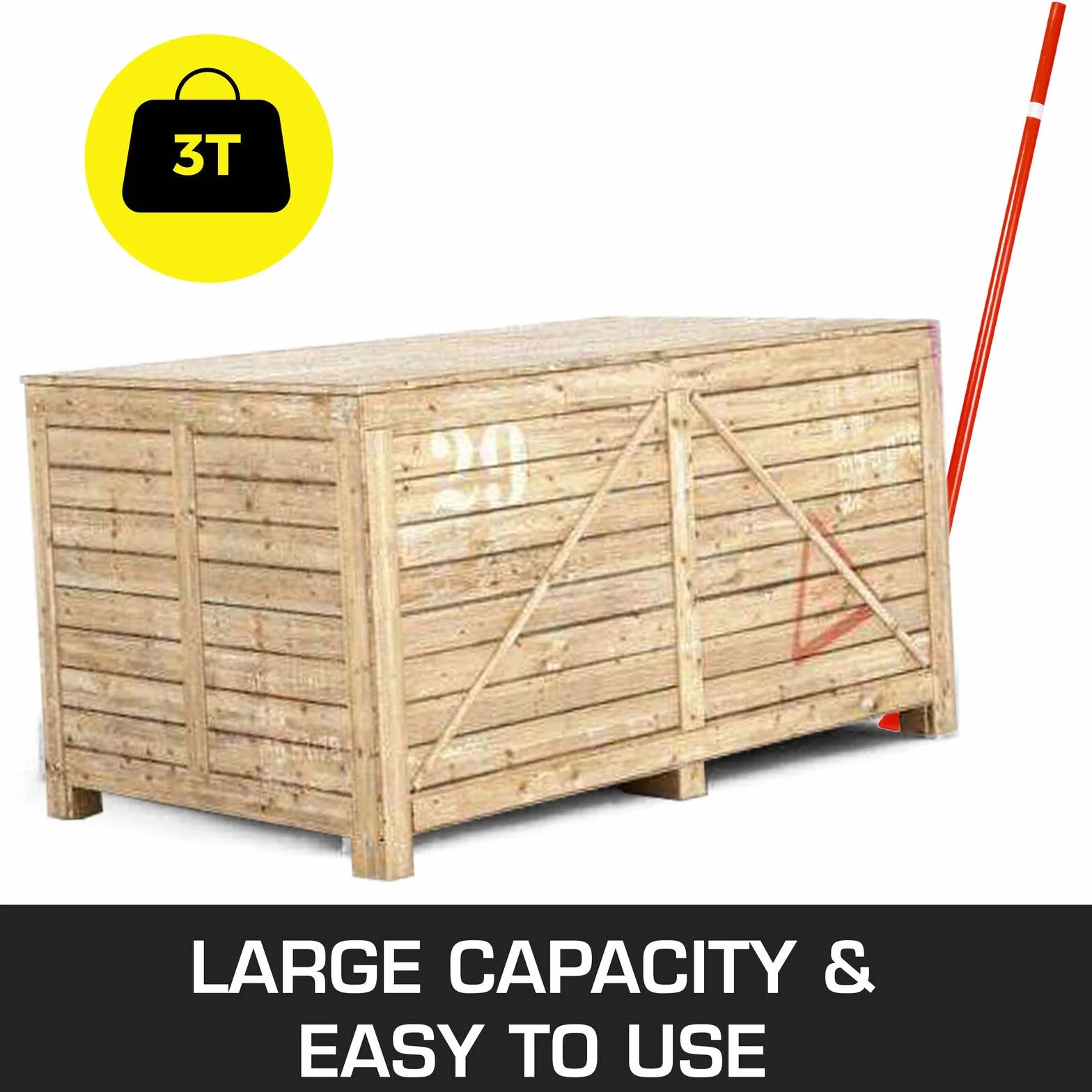 VEVOR Barra de Palanca Carga de 3 T Barra Elevadora con Ruedas de Transporte de Gran Capacidad con Asa Ergonómica de Acero 1,5 m de Longitud Total 1,6 m Ligera y Portátil para Levantar Cargas Pesadas