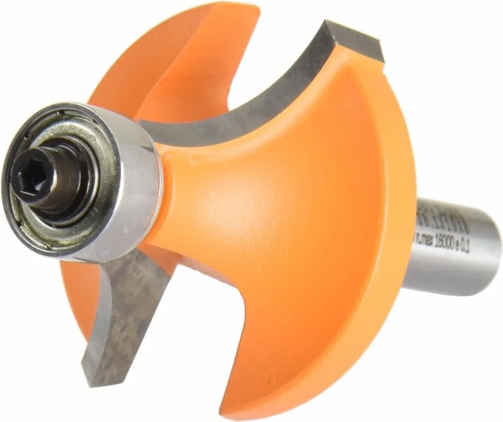 CMT ORANGE TOOLS 938.380.11 Fresa r.concavo con rodam. hm s 8 d 38.1 r 12.7, 5 V, Grigio/Arancio