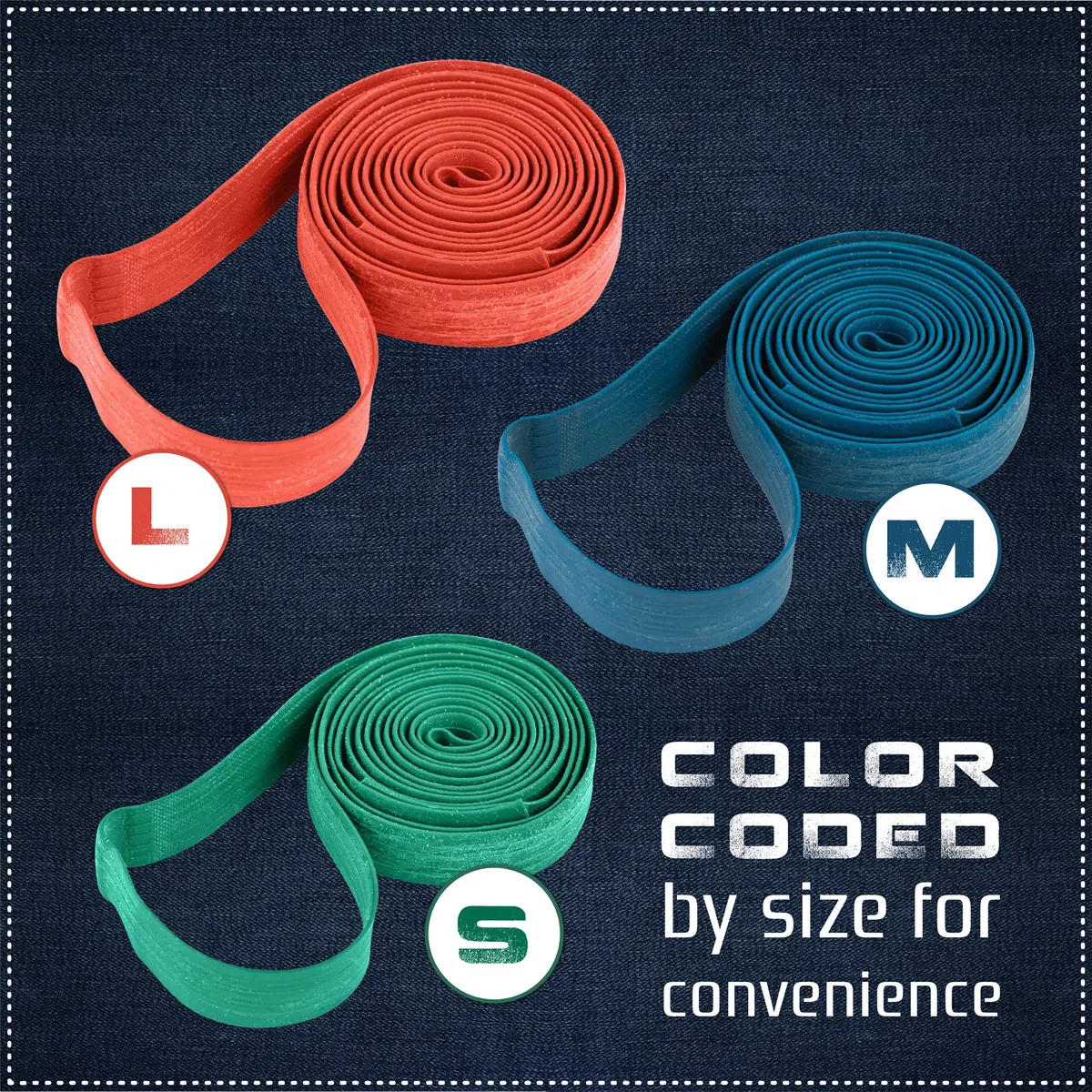kitchentoolz Extra Grande Moving goma bandas- Variety Pack-12 42", 30" y 26" Bandas Mover Longitud Extra Strength-para las paletas y las mantas de mudanza