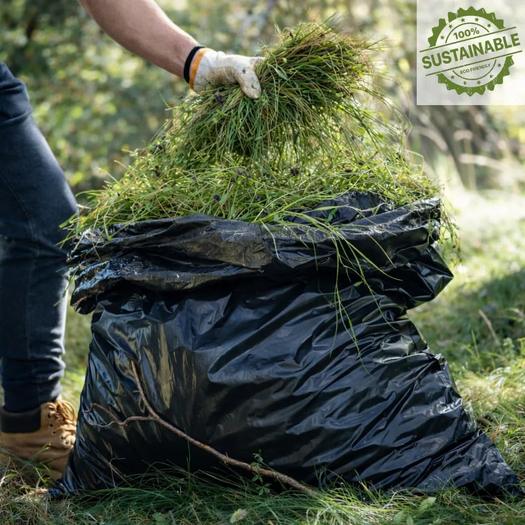 Baggifly, Bolsas de Basura 120L, 30 Bolsas Extra Resistentes, Más de 110kg, 100% reciclades, ECO Friendly, Uso Industrial, Jardín, Obra y Hostelería, Pack 3 x 10, Fabricado en España