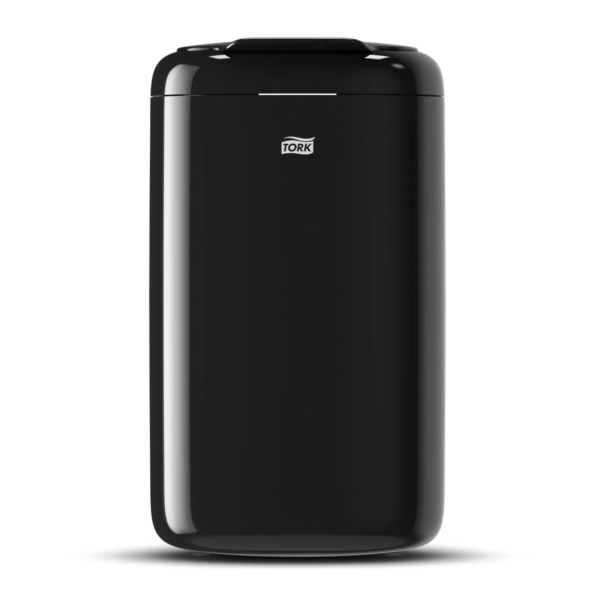Tork 564008 Cubo de basura con tapa/Papelera Elevation sólida compatible con bolsas de plástico de Tork B3 / 5 litros/Negro