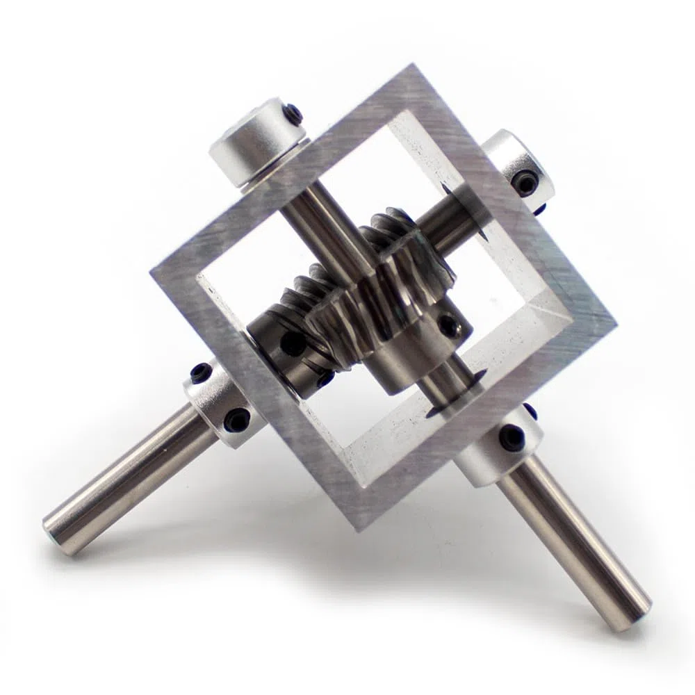 Toplionace Caja de Engranajes de Tornillo Sin Fin de Turbina, Caja Inversa de ángulo Recto, Reductor de ángulo de 90 Grados, Dispositivo de Esquina de 8mm, Sin Bloqueo Automático
