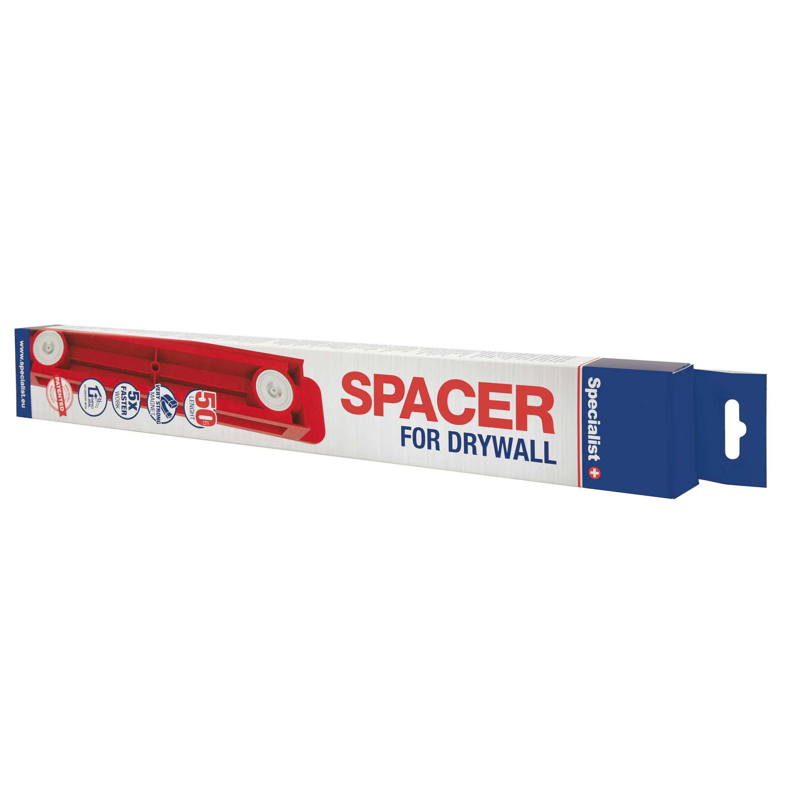 Specialist+ SPACER Herramienta de 50 cm para acelerar el montaje del marco metálico D112, instalación de placas de yeso, perfiles de CD, medición y herramienta de sujeción para marco de perfil de CD