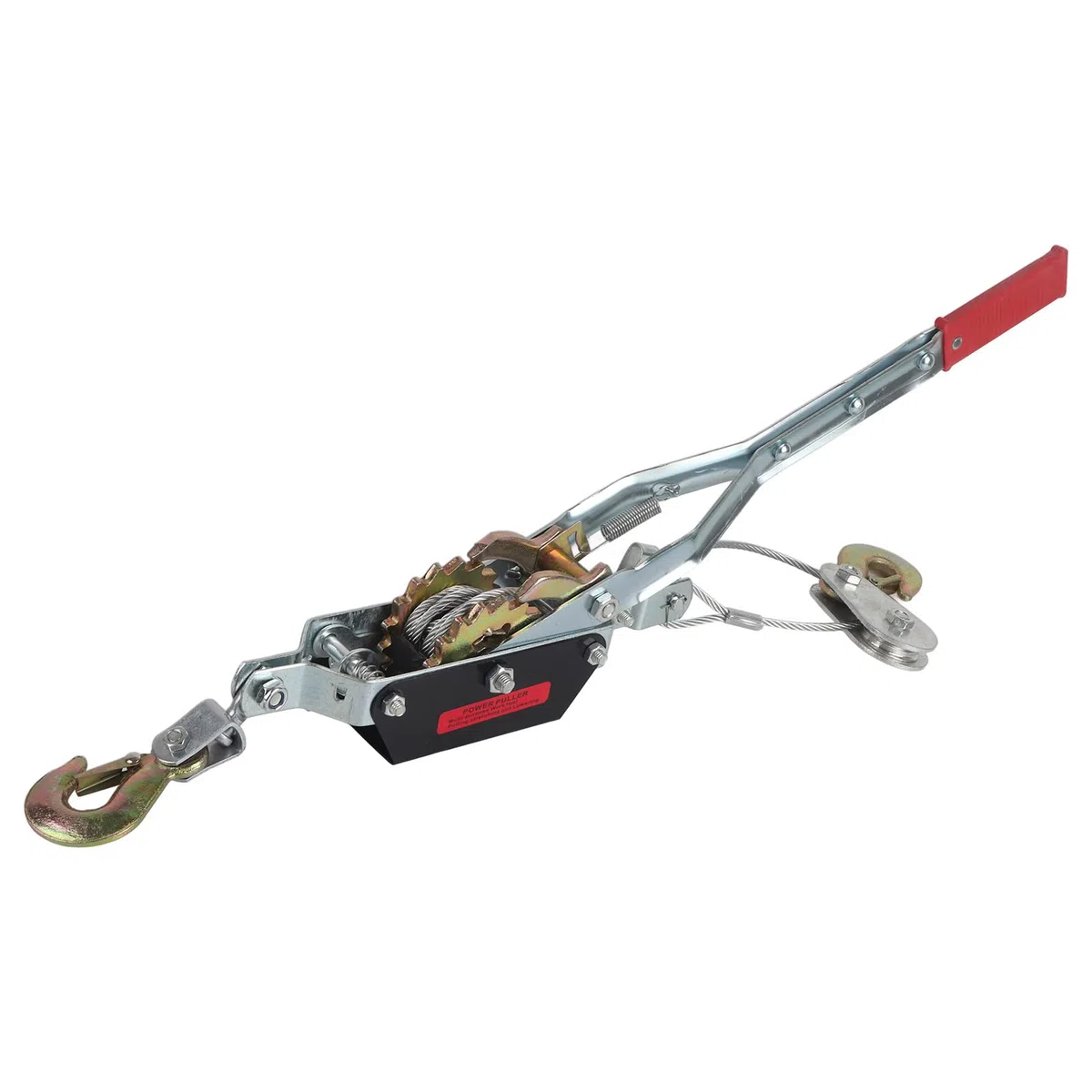 Extractor de Cable de Alimentación, Servicio Pesado 4 Toneladas, Engranajes Dobles con 3 Ganchos, Extractor de Cable de Elevación Automotriz