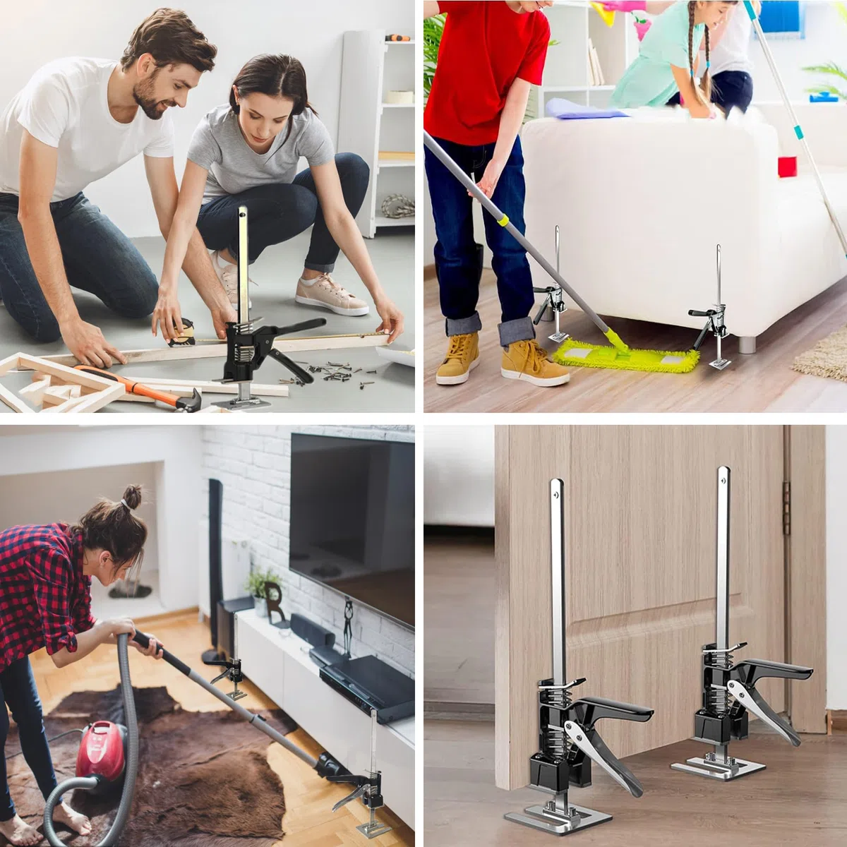Brazo de mano de 2 piezas de brazo de ahorro de mano de obra, regulador de altura de 15 pulgadas, herramienta de elevación manual, puerta y panel de madera para levantar tableros de gabinetes