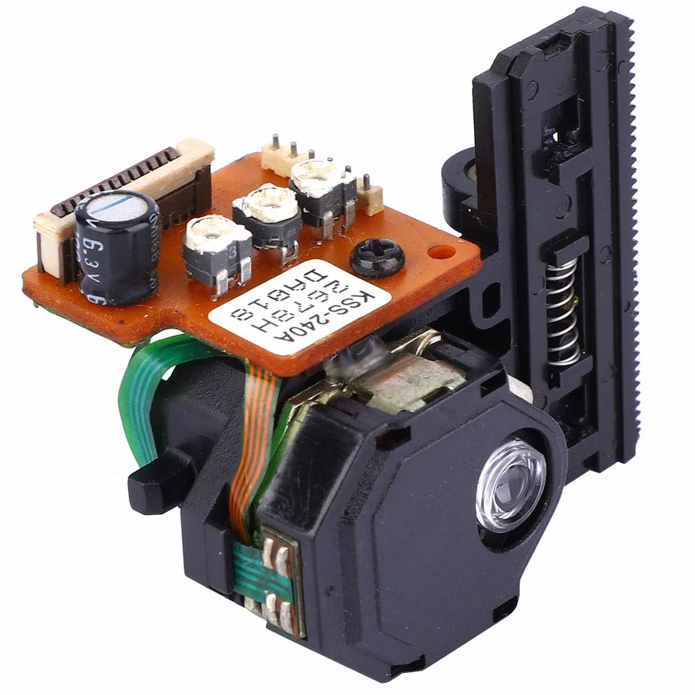 Tissting Lente óptica, precisión KSS-240A, mecanismo de lente láser de repuesto con reproducción estable, material ABS antiestático para reproductores de CD y DVD, entretenimiento en el hogar y